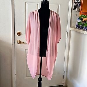 Olive Tree Pink Kimono Size L Tote F